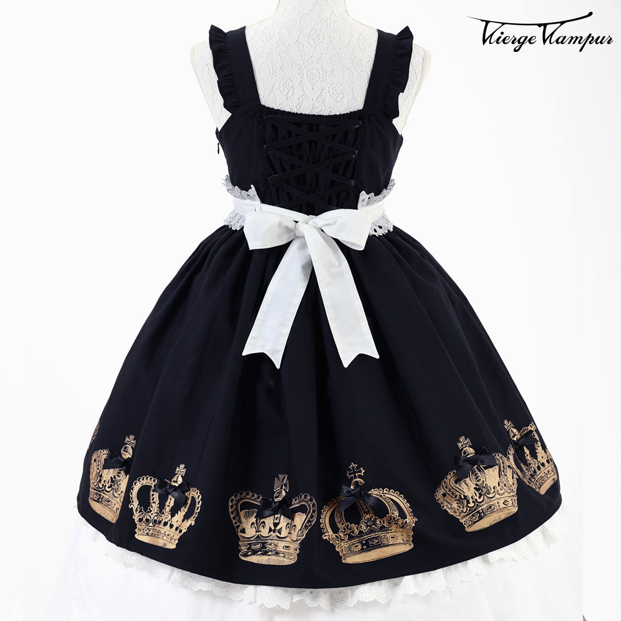 クラウンエプロンJSK〈ピンク〉 – Vierge Vampur